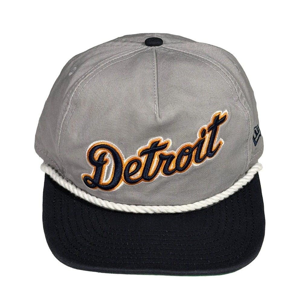 New Era Detroit Tigers Genuine Merchandise Collab Snapback Embroidered Hat Rope